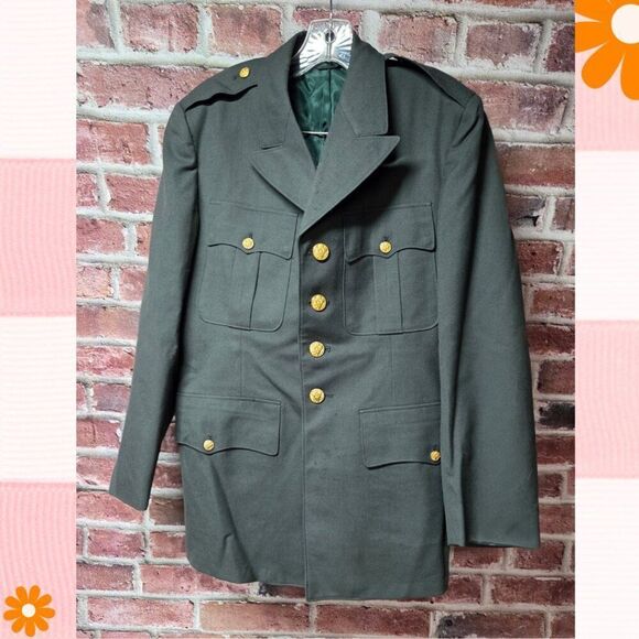 Vintage 1967 US Army Class A Dress Uniform Jacket | Men’s 39R | Military Blazer - Picture 1 of 11